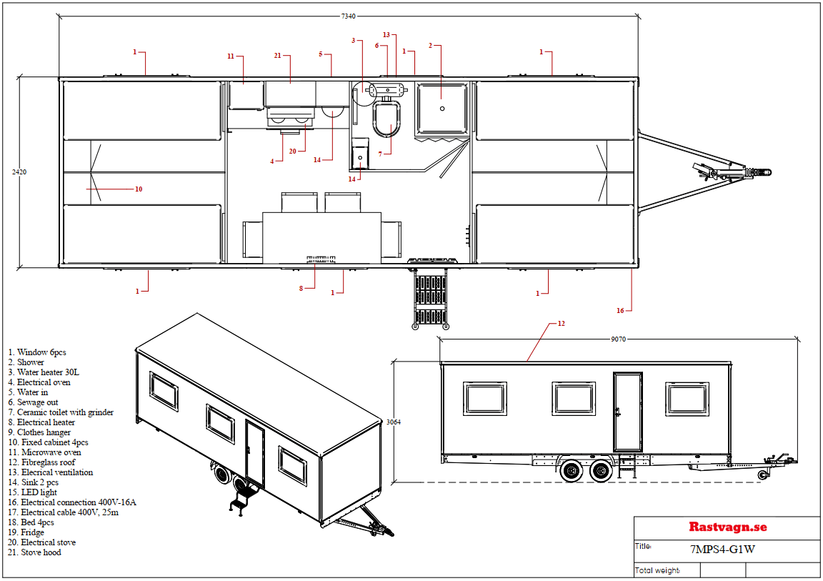MAJOITUSPERÄVAUNU 7MPS4-G1W
